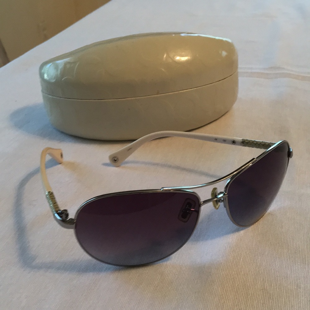Coach Allegra silver and white sunglasses